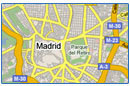 Todos los Hoteles en un mapa de Madrid